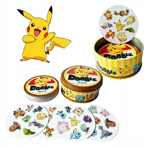Gra na Spostrzegawczość z Motywem Pokémon Pikachu – Metalowe Pudełko