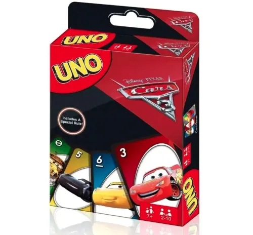 UNO Auta Gra Karciana dla Dzieci Car Zygzak Wyścigi 112 Kart 7+
