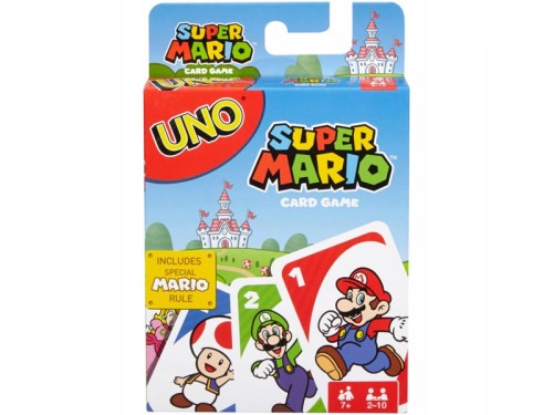 UNO Super Mario Gra Karciana dla Dzieci 112 Kart Mario