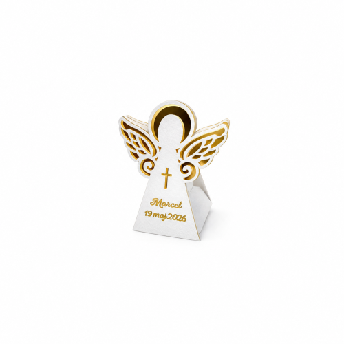 Aniołek na Komunię Chrzest Podziękowanie Gości PERSONALIZOWANY dekoracja